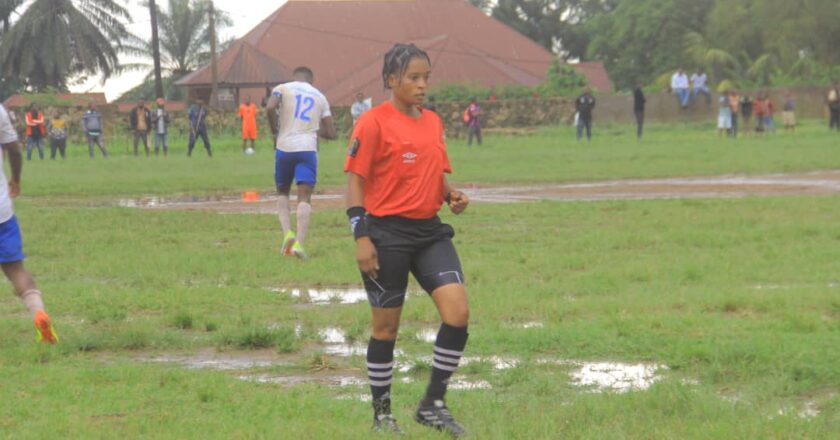 Football à Beni : Angelani Tayari, une arbitre à sang-froid avec un avenir prometteur dans sa carrière