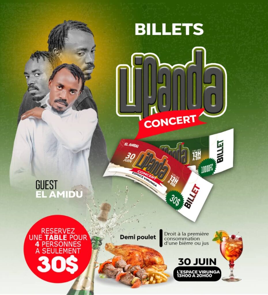 Culture à Beni – Concert « LIPANDA » de EL AMIDU : Billetterie ouverte pour ce 30 juin 2025